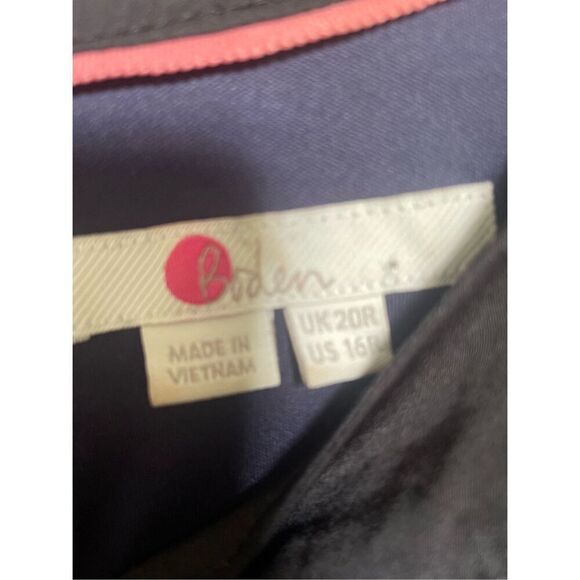 Boden Josie Ponte Bow tie Neck Sheath Dress Navy Blue Size US 16R Career - Picture 9 of 12